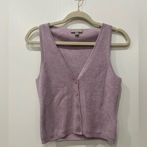 J.Crew Lilac Button Up Sweater Vest